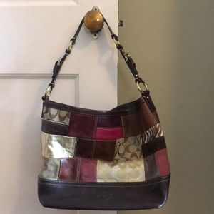 Patchwork brown Coach purse